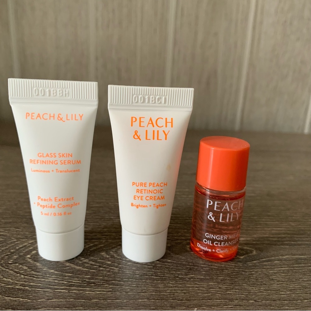 Peach & Lily Glass Skin Serum Ginger Melt Oil Cleanser Pure Retinoic Eye Cream
